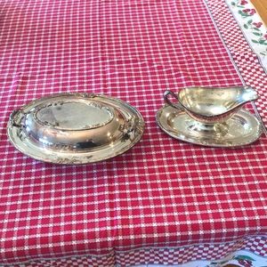 Silver vintage formal dinner serving pieces